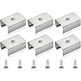 MECCANIXITY Rope Light Mounting Clips, Wall Channel Mounting Holder Accessories for 12mm to 13mm LED Neon Strip, Stainless Steel, Pack of 50