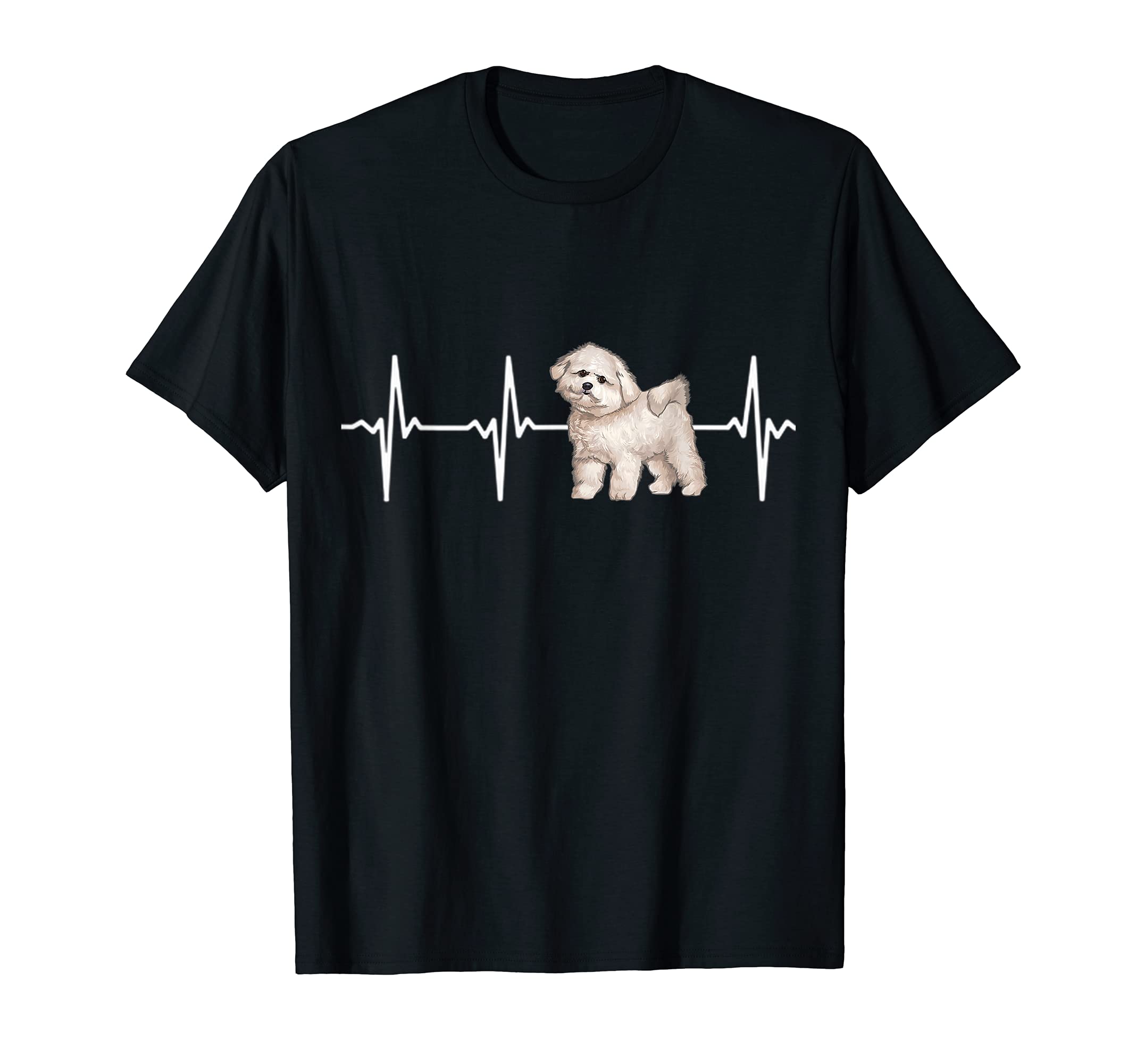 Bichons Frise Heartbeat Love My Dog T-Shirt