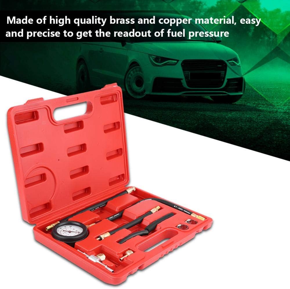 0-100PSI Fuel Injection Pressure Gauge Kit, TU-113 Petrol Fuel Pressure Gauge Tester Gas Gasoline Oil Pressure Diagnostic Tool - Image 4