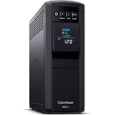 CyberPower CP1350PFCLCD PFC Sinewave UPS Battery Backup | 1350VA/880W, 12 Outlets, AVR, Mini-Tower, UL Certified