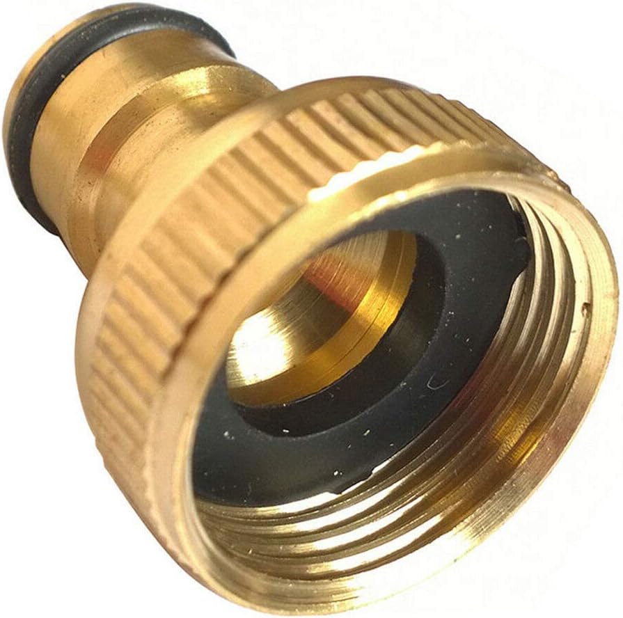 Guilty Gadgets Brass Garden Hose Female Tap Connector (3/4″ inch) Male
