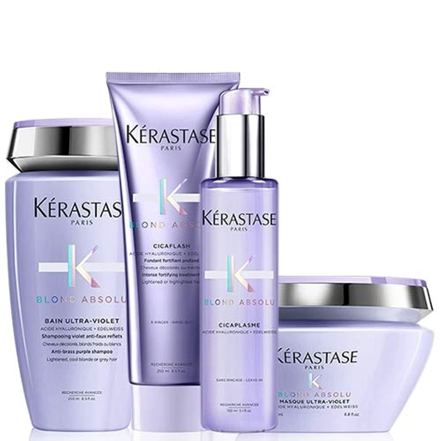 Kérastase Blond Absolu Bain Ultra-Violet 250ml, Cicaflash Conditioner 250ml, Masque Ultra-Violet 20