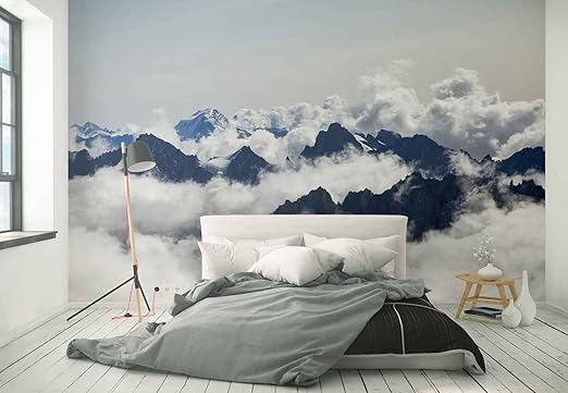 Vlies Fototapete Fotomural Wandbild Tapete Berge Wolken Landschaft Thema Berge Xl 368cm X 254cm Bxh 4 Teilig Gedruckt Auf 130gsm Vlies Fw 1076v8 Amazon De Baumarkt