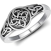 Daixiya Witches Knot Ring 925 Sterling Silver Witches Celtic Ring Witches Jewelry Gifts for Women Men Size 7 to 9
