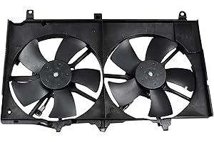MYSMOT 620-429 Engine Dual Radiator & Condenser Cooling Fan Assembly for Infiniti G35 Nissan 350Z 2003 2004 2005 2006 2007 V6 3.5L, 21481CD000 21487-CD00A NI3115127