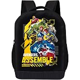 Marvel Rivals Avengers Backpack for Kids | Marvel Bookbag Featuring Captain America Iron Man, Hulk and More | Toddler Travel Bag, Lightweight Backpack for School | Ages 3+
