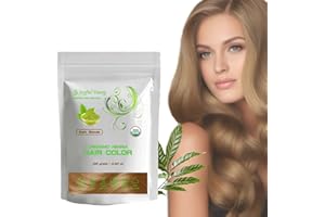 JOYFUL YOUNG 100% Organic Henna Hair Color – Natural, Chemical-Free Hair Dye for Rich, Vibrant Color & Gloss – Grey Coverage, Safe for All Hair Types, Vegan Non-Toxic, Herbal Hair Treatment (DARK BLONDE)
