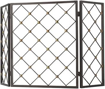 Salvachispas Chimenea Protector de Pantalla de Chimenea Negra con 3