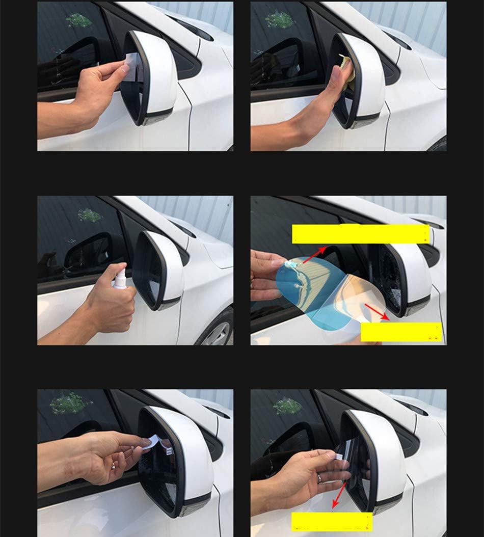 JMAHM Rainproof Film Rearview Mirror Film Car Hydrophobic Film Waterproof Membrane Side Window Anti Fog 2 Pack (Ellipse 100x145mm) - Image 5