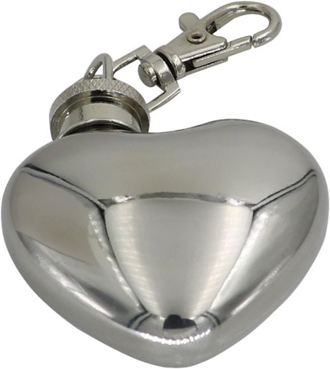 Keychain Flask Hidden Flask Flask Car Key Pendant 1oz Mini Stainless Steel Hip Flask (Silver 1pcs, 1oz)