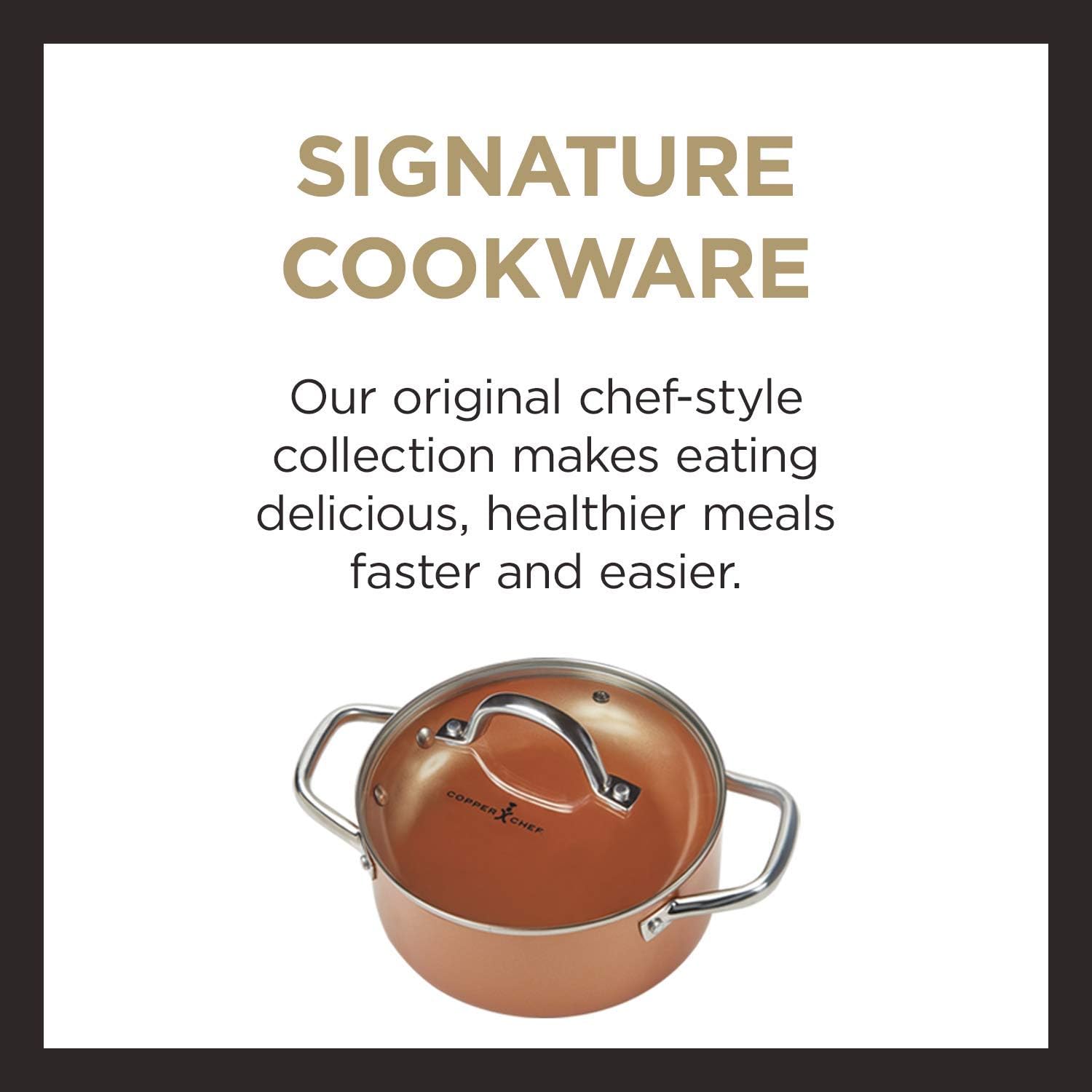 Copper Chef Cookware 9-Pc. Round Pan Set, Aluminum and Steel with Ceramic Non-Stick Coating Cookware Set, Includes Lids, Frying and Roasting Pans Accessories, Pots and Pans Set: Kitchen & Dining