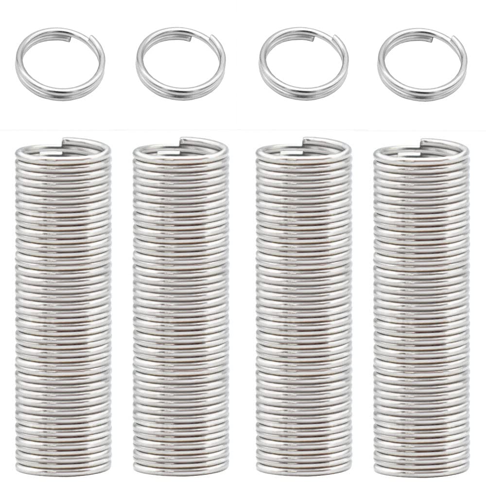 Photo 1 of 200PCS Mini Split Rings Jump Ring 12mm Double Loops Keyrings Silver Metal Rings Connectors Keychain Flat for Jewelry DIY Arts Ornaments Home Car Keys Attachment