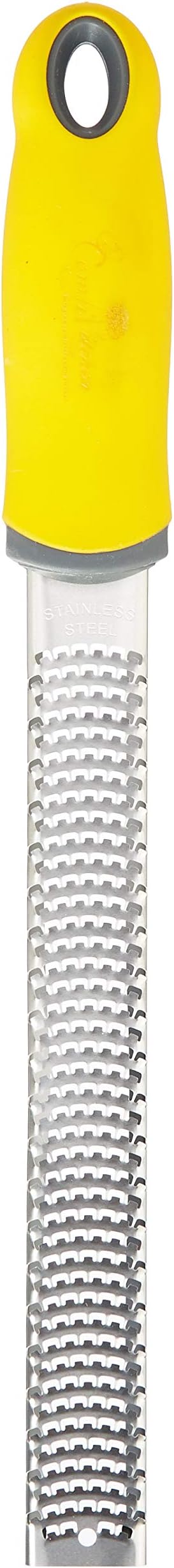 ComfiKitchen Zester - Available in Four Colors! Premium Sharp Stainless Steel Microplane Style - Long Ergonomic Handle Safety Cover