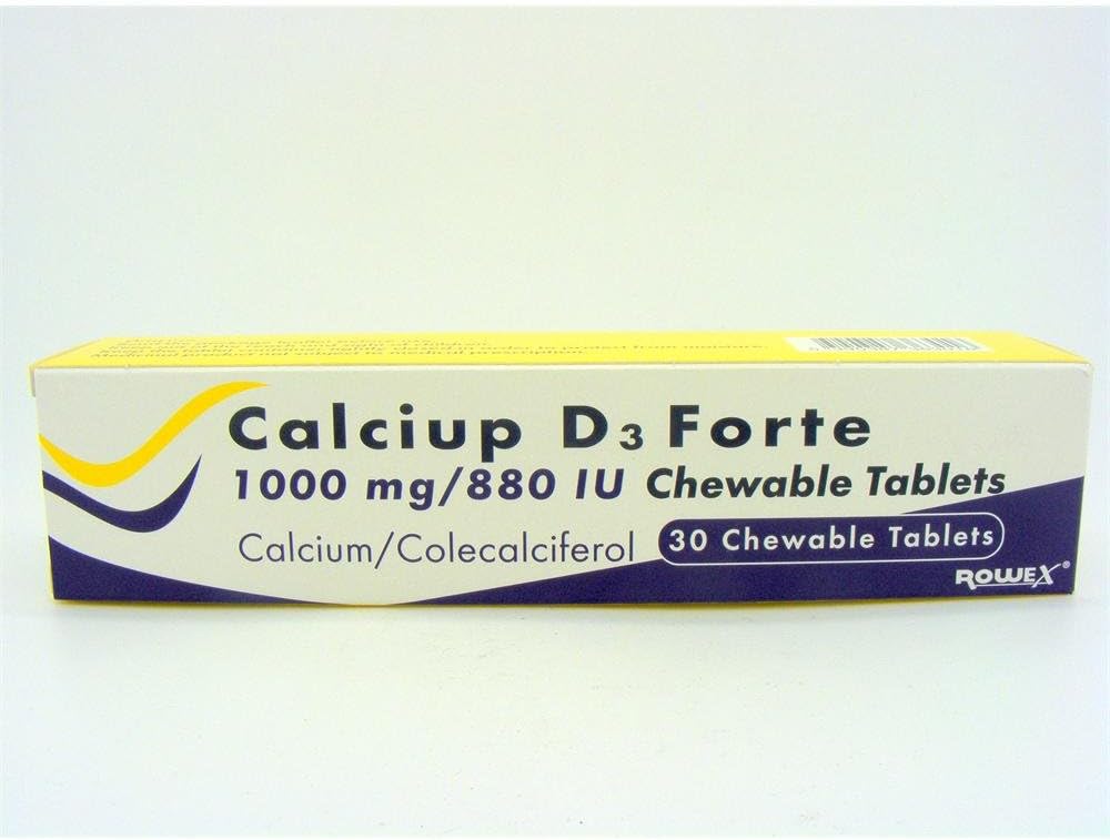 Calciup D3 Forte Chewable Calcium Tablets 30 Pack