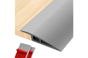 EASEINSTALL Vinyl Floor Transition Strip Door Threshold Self Adhesive 36 inch, Thresholds for Doorways, Edge-Reducer Transition-Strips for Door/Floor (Gray)