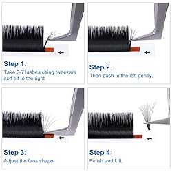 Easy Fan Volume Lashes D DD Curl Self Fanning