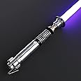 CVCBSER Pixelversion Dueling Lightsaber, Motion Control Smooth Swing 34 Sound Fonts with Infinite Color Changing, Premium Metal Handle Light Saber for Adults and Boys Gift（Pixelversion-34 Fonts）