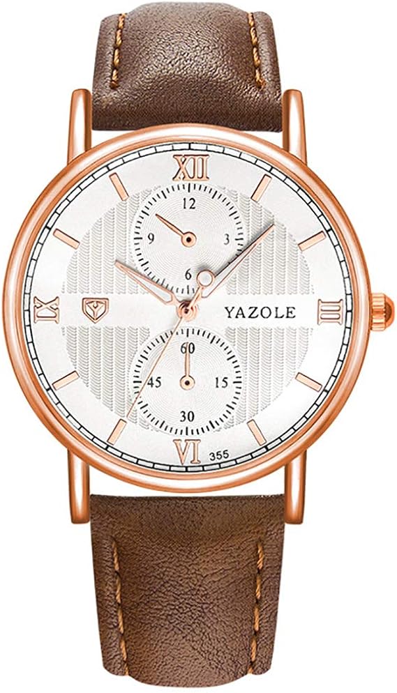 Amazon Zoooom クロノグラフ ラウンド デザイン アナログ 腕 時計 フェイク レザー ベルト ファッション アクセサリー フォーマル カジュアル ビジネス メンズ 男 性 文字盤 ホワイト バンド ブラウン Zm Watch12 Whbr メンズ腕時計 腕時計 通販