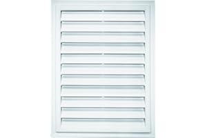 Builders Edge 120061824117 18" x 24" Rectangular Vent 117, Bright White