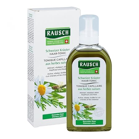 Rausch Schweizer Kräuter Haar-Tonic (erfrischt, beugt Schuppenbildung vor und mildert Juckreiz - Vegan), 1er Pack (1 x 200 ml