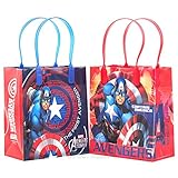 Marvel Avengers Captain America Premium Quality Party Favor Goodie Small Gift Bags 12