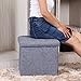 WoneNice Folding Storage Ottoman Cube Foot Rest Stool Seat- 15