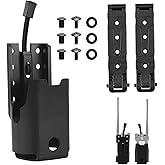 Tactical Radio Holster with Molle Vest Clip, Portable Radio Case Compatible with Motorola APX8000 APX6000 Radios with Quick-access Controls Rugged Hard Shell Black