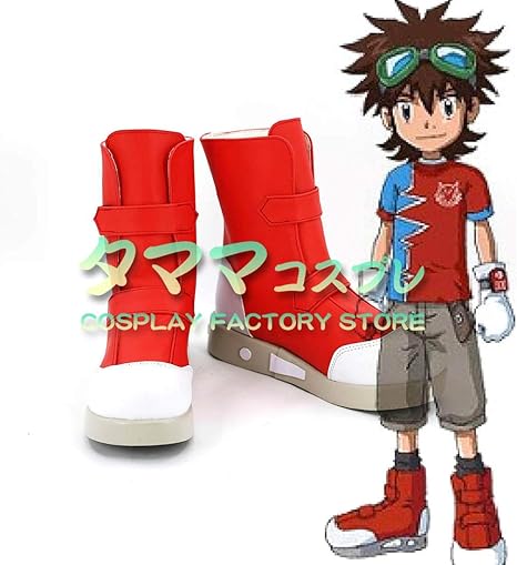 Amazon 工藤タイキ デジタルモンスター デジモン デジモンクロスウォーズ Digital Monster Digimon コスプレ靴 コスプレブーツ Cosplay オーダーサイズ スタイル 製作可能 タママ 24 5cm コスプレ 仮装 通販