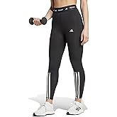 Adidas Womens Techfit 3-Stripes 7/8 Training Leggings, Black, XX-Small