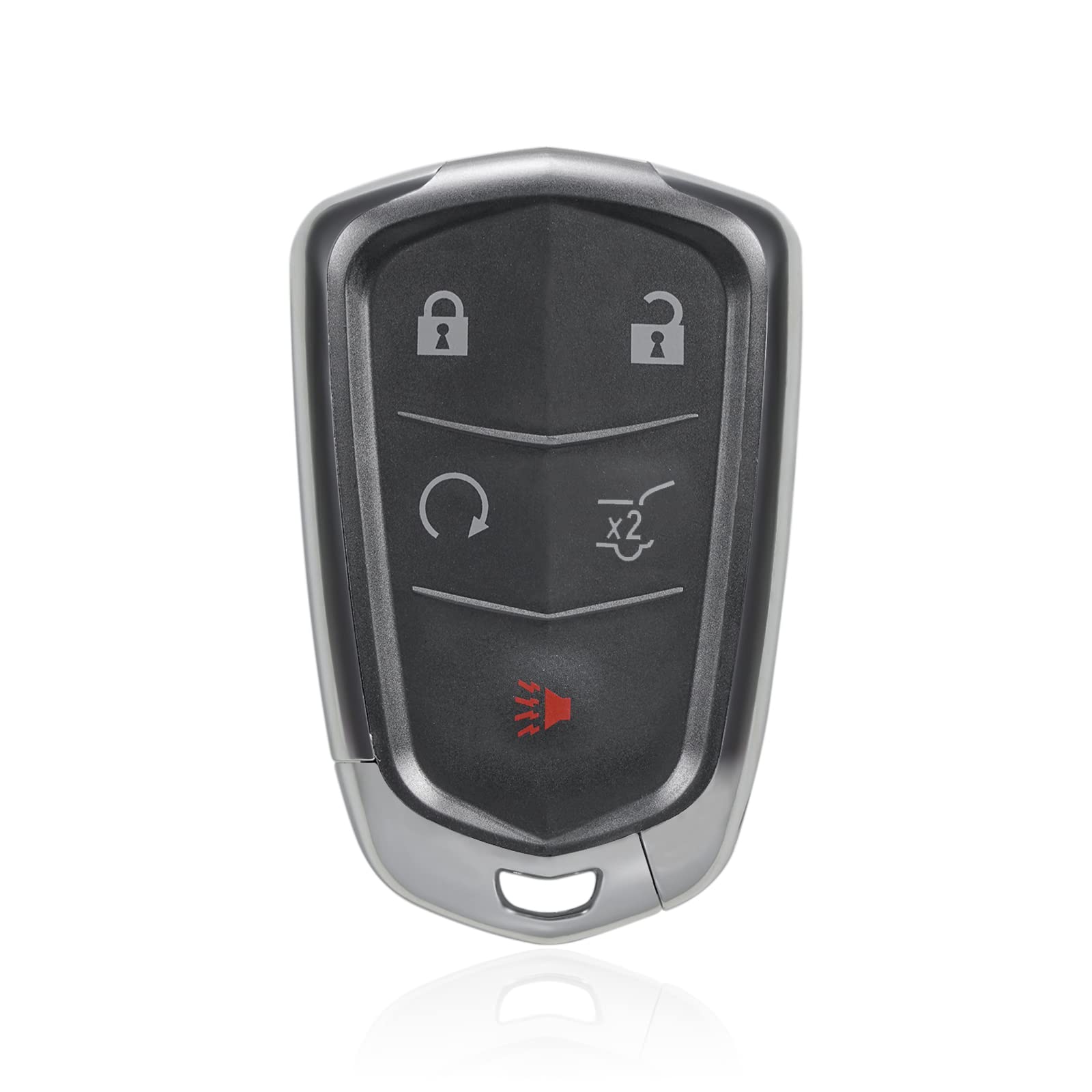 MACHSWON 5 Key Button Car Replacement Remote Key Fob Shell Case HYQ2AB Black