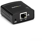 StarTech 1-Port USB 2.0 Network Print Server, 10/100Mbps, TAA (PM1115U2) | Network Print Server, Wired Ethernet LAN USB 2.0 Adapter, 10/100Mbps