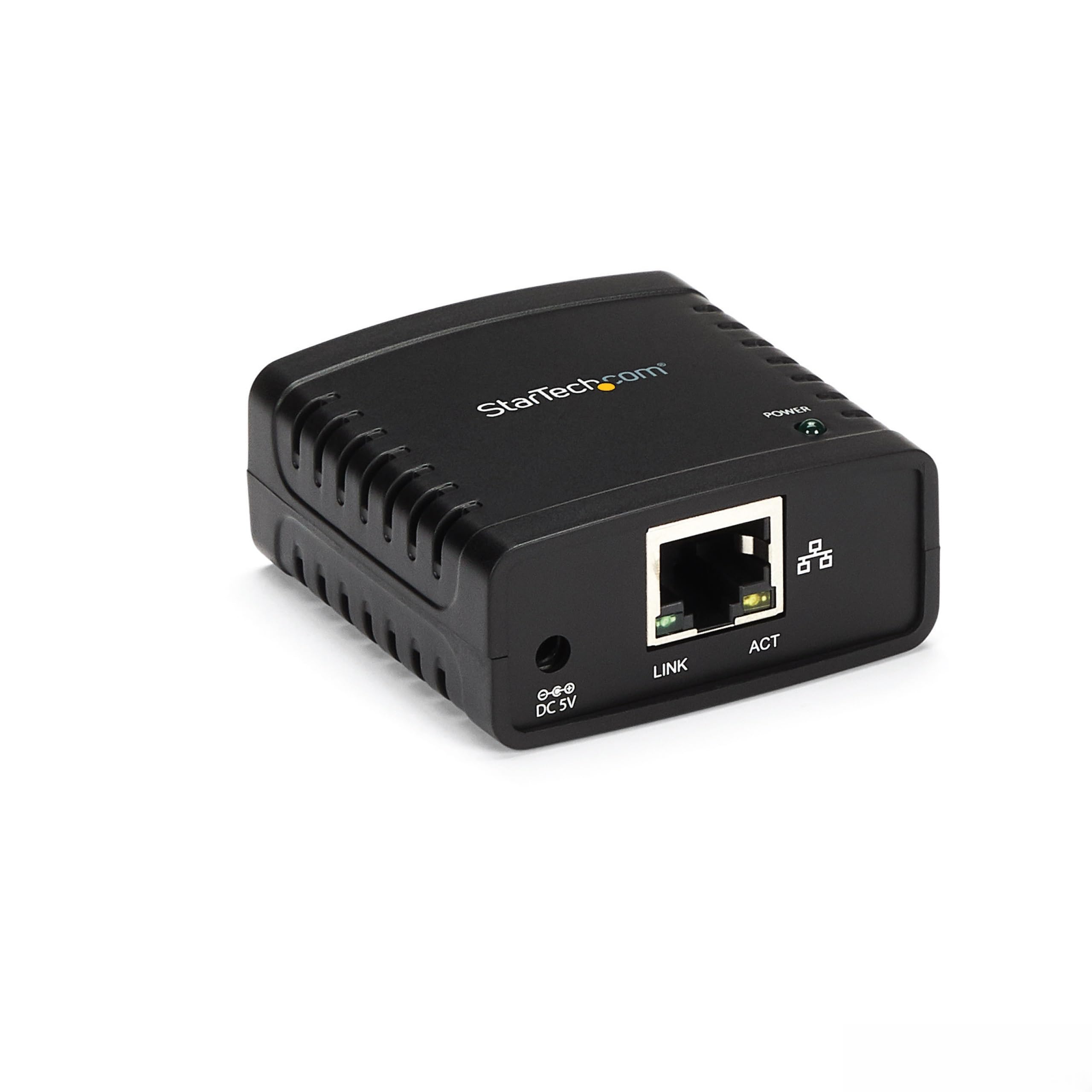 StarTech.com 10/100Mbps Ethernet to USB 2.0 Network Print Server - Windows 10 - LPR - LAN USB Print Server Adapter (PM1115U2)