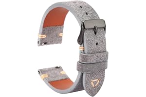 WOUKUP Quick Release Suede Leather Watch Bands Vintage Watchband for Men Watch Strap 18mm 19mm 20mm 21mm 22mm 24mm