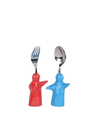 Siete mares Hug niños cubertería (, 2 unidades), color rojo/azul: Amazon.es: Hogar