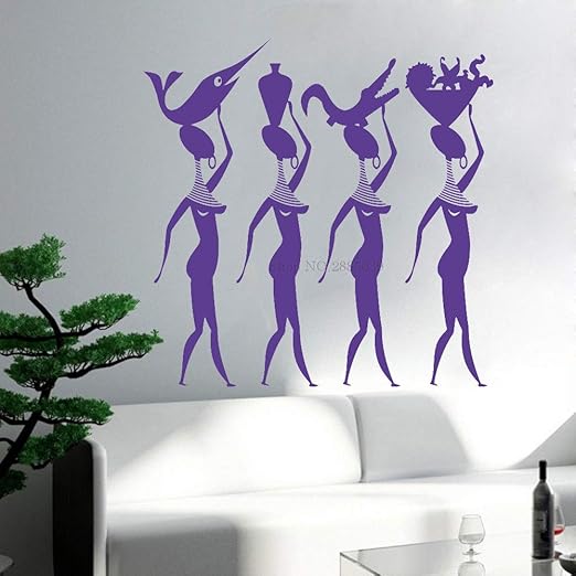 Cuatro Mujeres Africanas Calcomanias De Pared Decoracion Del Hogar