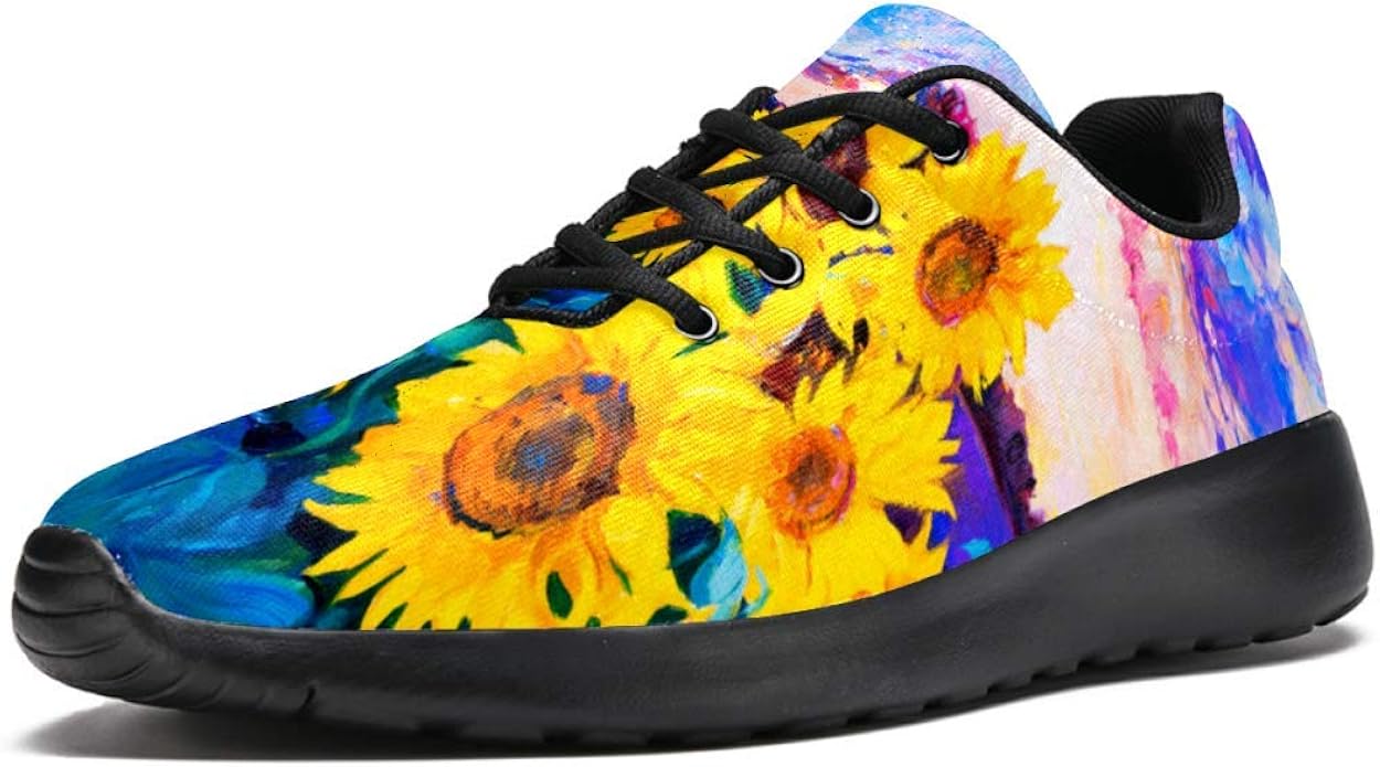 painting sunflowers on shoes