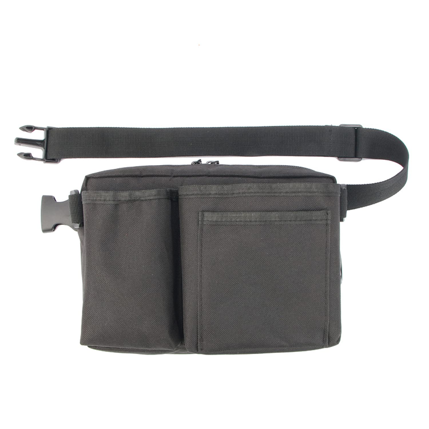 uxcellmo Nurse Organizer Pouch Waist bag Apron Tool Holder with Pockets for Holding Sanitizer for Nursing Care,Medical Care,Childcare,Restaurant Waiter (Black), (F0517BK)