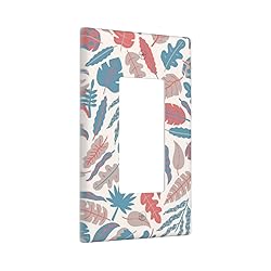 Boho Leaves Light Switch Cover Decorative Single