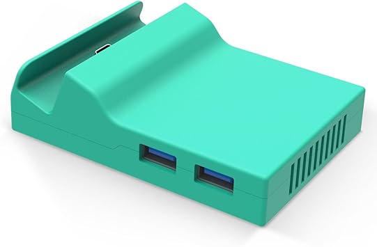 Amazon Com Basstop Portable Dock Replacement Case For Nintendo Switch Only The Case You Have To Diy With The Circuit Board Chip From The Original Dock Green Computers Accessories