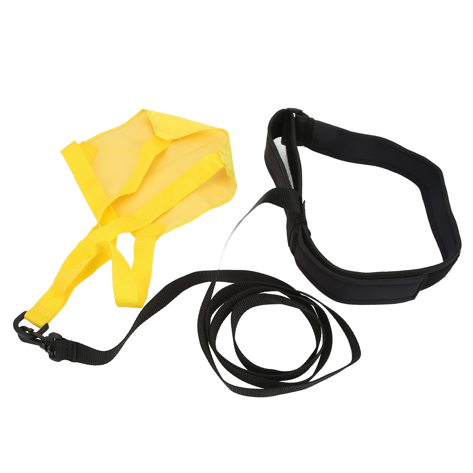 Swimming Resistance Belt with Drag Parachute, Adjustable Neoprene, Nylon Webbing, 360° Quick Release Buckle, Strength Training, for Adults and Kids