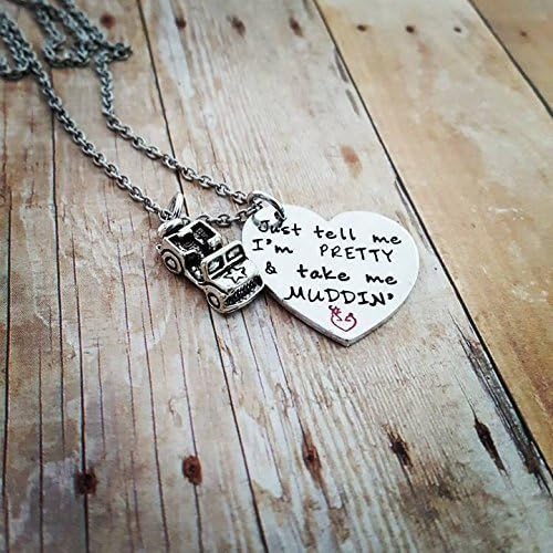 Just tell me I am pretty &amp; take me muddin' - Take me muddin necklace - Jeep Necklace - Truck Yeah - Jeep Girl - Jeep jewelry - #itsajeepthing