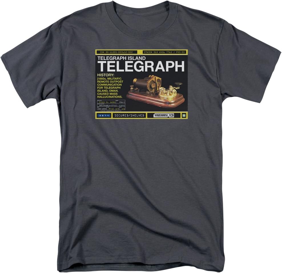 Trevco Warehouse 13 Science Fiction Fantasy TV Show Telegraph Island Adult Mens T Shirt