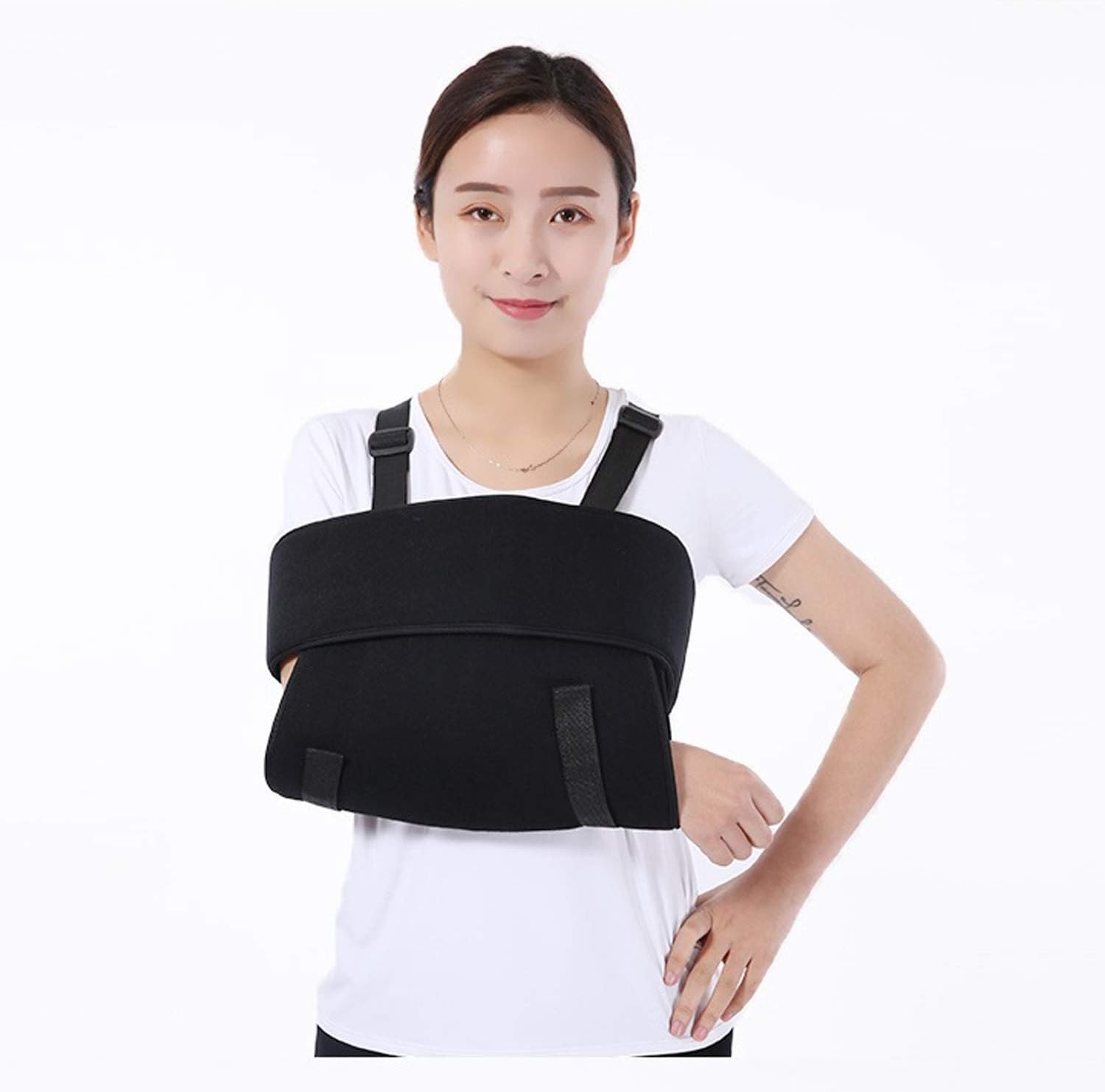 iiHome Medical Arm Sling, Arm Immobilizer Sling, Maximum Comfort, Best Fully Adjustable Rotator Cuff and Elbow Support for Broken&Fractured Arm, Includes Immobilizer Band for Quick Recovery (Adult)