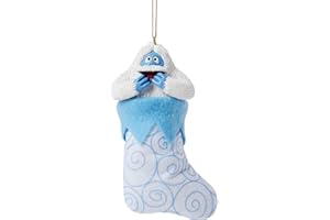 Department 56 Rudolph The Red-Nosed Reindeer Bumble in Christmas Stocking Hanging Ornament, 4.8 Inch, Multicolor