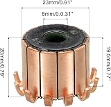 PATIKIL Electric Motor Commutator 12 Gears 8mm ID 23mm OD DC Motor Spare Part view 2