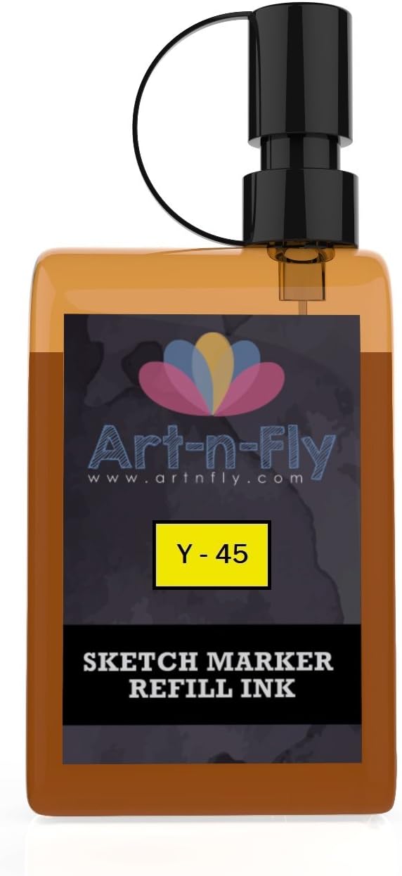 Art-n-Fly Yellow Sketch Marker Ink Refill (Y-45)