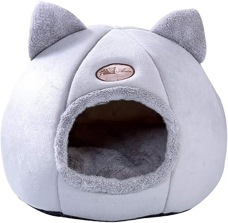 Saingace Lit De Chat Chien Semi Ferme Pliable Nid D Animal Chaud Chat Maison La Mode Lit De Petit Animaux Automne Et Hiver Amazon Fr Animalerie