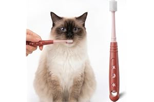 Cat Toothbrush 360 Degree Soft Silicone, Small Dog Puppy Dental Care Tooth Brush Easy to Handle, Mini Head Teeth Brushing for