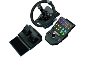 Logitech G Farm Simulator Heavy Equipment Bundle (2nd Generation), Steering Wheel Controller for Farm Simulation 2025 (and Previous Versions), Wheel, Pedals, Vehicle Side Panel Control Deck for PC
