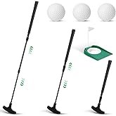 Leitee Adjustable Golf Putter Set Two-Way Mini Putter Mini Golf Game Set for Right or Left Handed Golfers with 2 Balls &amp; 2 Flag Cups for Adults Junior Office &amp; Backyard Gift